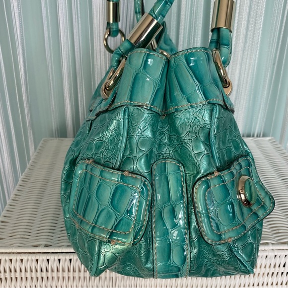 Rare Patent Guess Turquoise Shoulder Bag With Matching Wallet Set - Picture 6 of 17